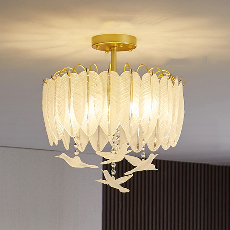 Nordic Ceiling Lamp Creative Glass Shade Flush Mount Light Fixture