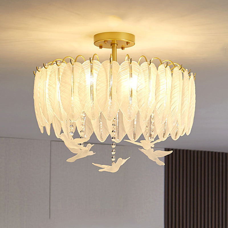 Nordic Ceiling Lamp Creative Glass Shade Flush Mount Light Fixture