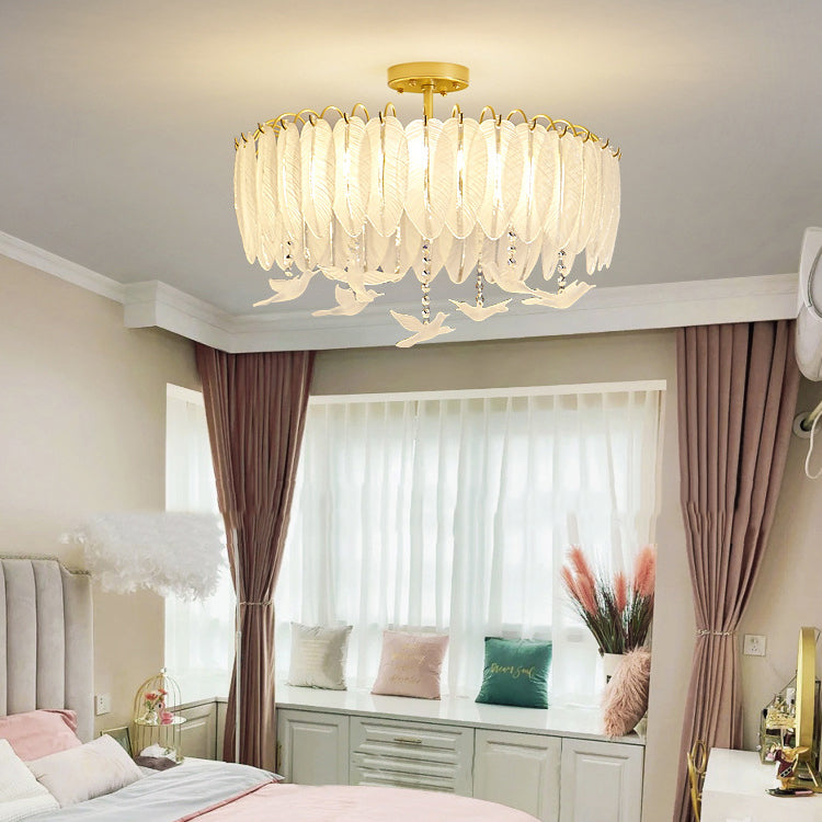 Nordic Ceiling Lamp Creative Glass Shade Flush Mount Light Fixture