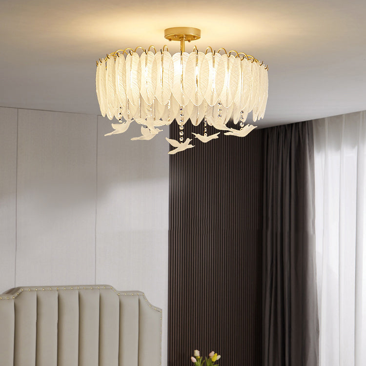 Nordic Ceiling Lamp Creative Glass Shade Flush Mount Light Fixture