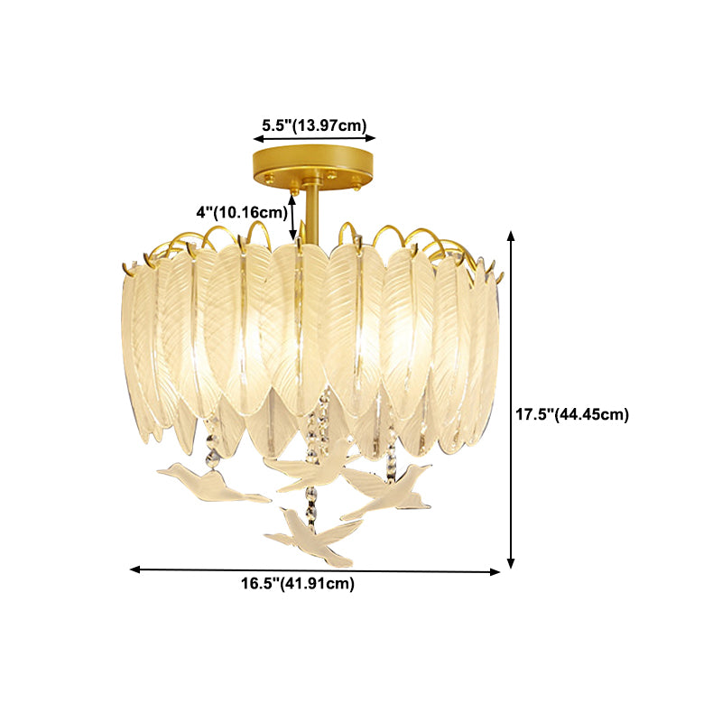 Nordic Ceiling Lamp Creative Glass Shade Flush Mount Light Fixture