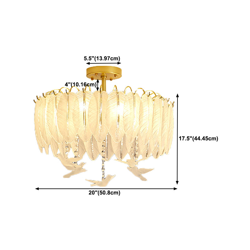 Nordic Ceiling Lamp Creative Glass Shade Flush Mount Light Fixture