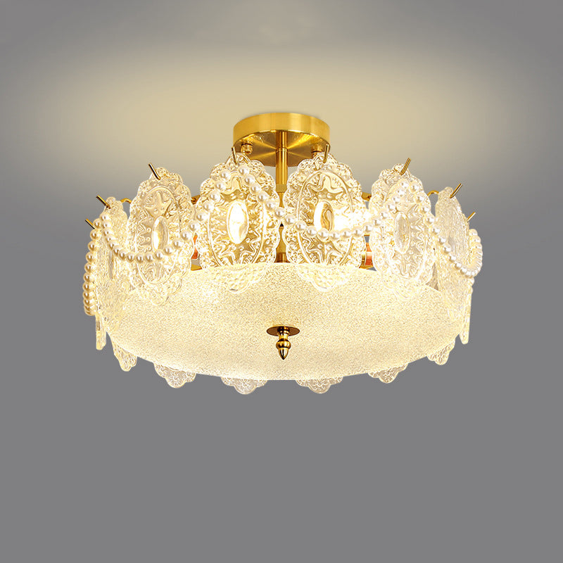 Contemporary Glass Ceiling Lamp Creative Flush Mount Light Fixture