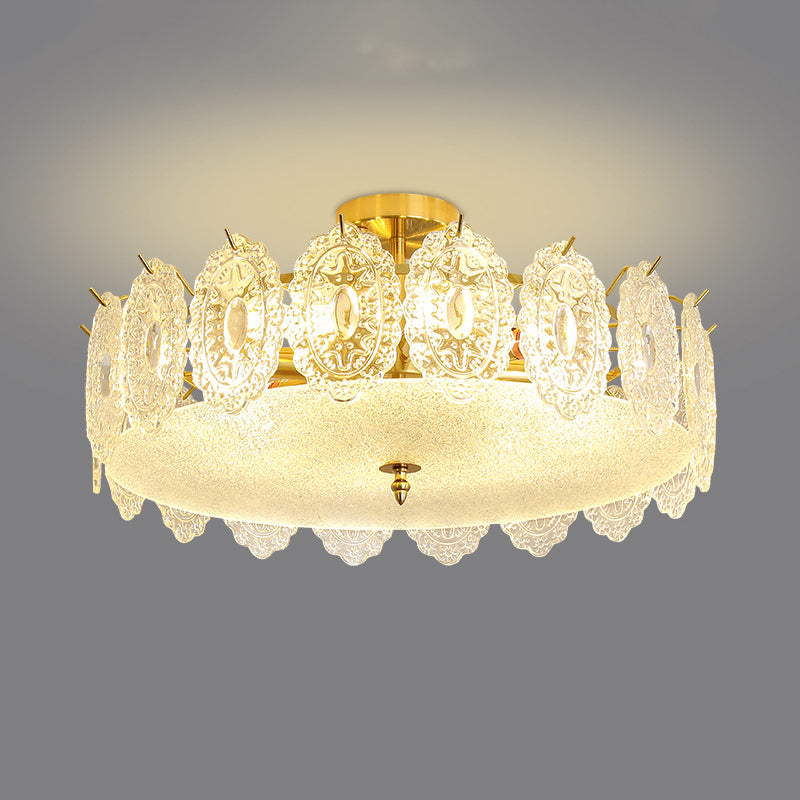 Contemporary Glass Ceiling Lamp Creative Flush Mount Light Fixture
