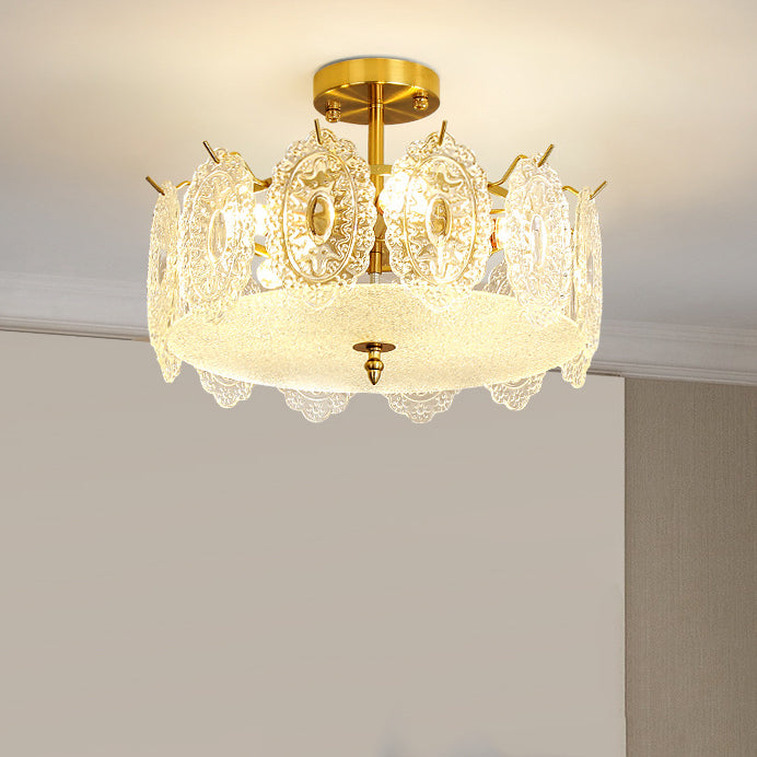Contemporary Glass Ceiling Lamp Creative Flush Mount Light Fixture