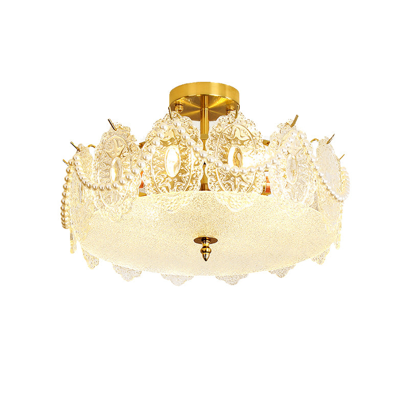 Contemporary Glass Ceiling Lamp Creative Flush Mount Light Fixture