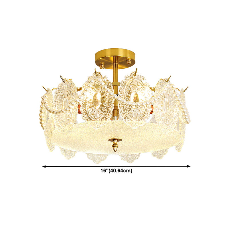 Contemporary Glass Ceiling Lamp Creative Flush Mount Light Fixture