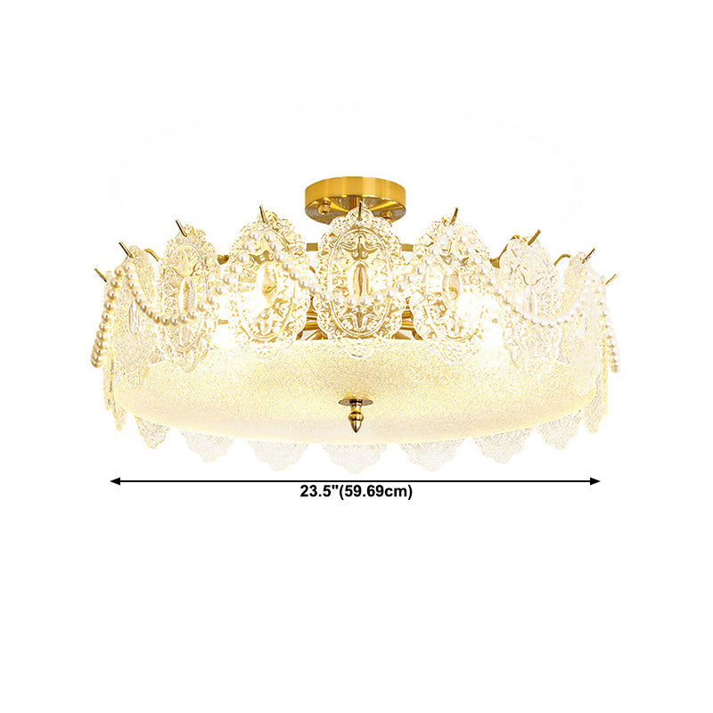 Contemporary Glass Ceiling Lamp Creative Flush Mount Light Fixture