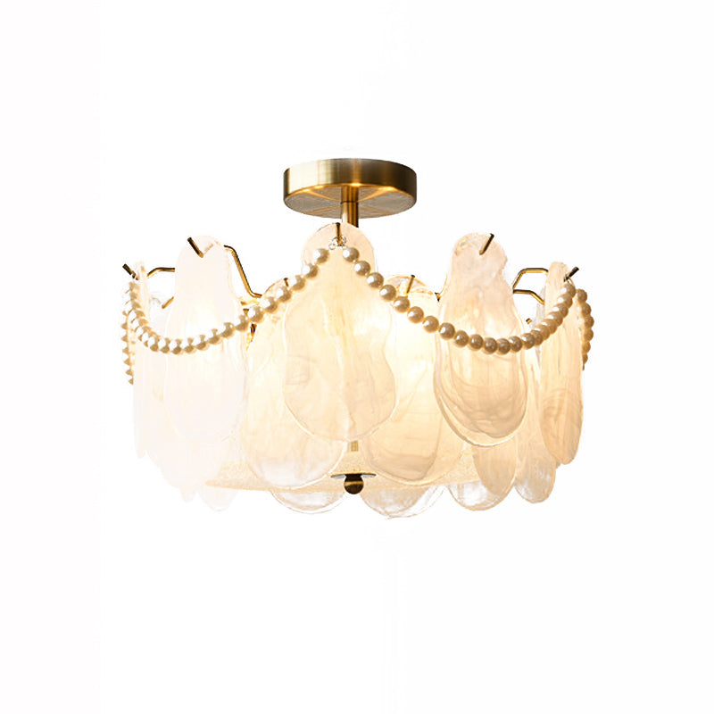 Contemporary Ceiling Lamp Creative Glass Flush Mount Light Fixture