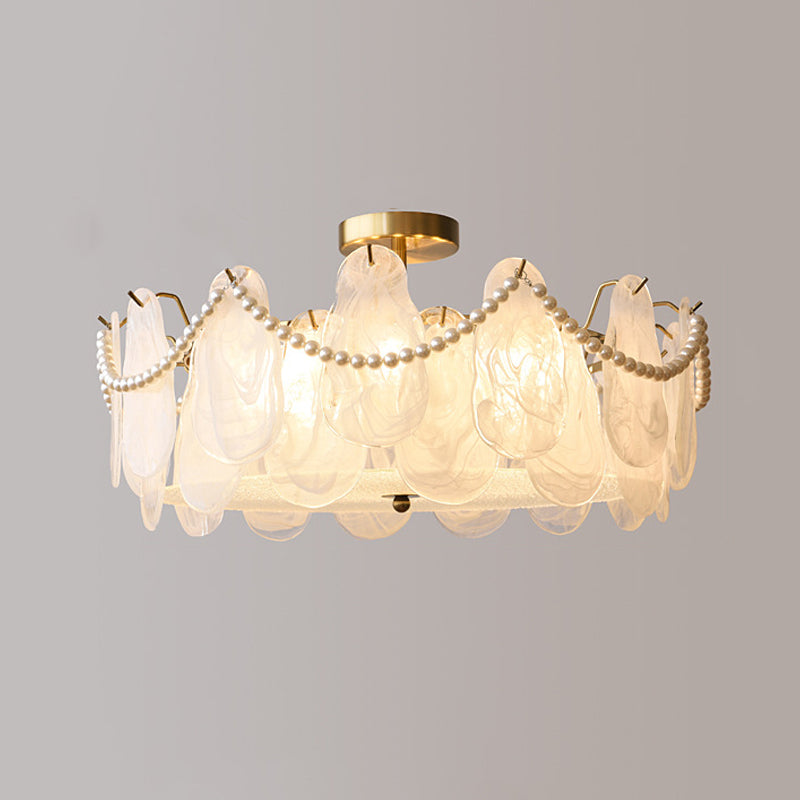 Contemporary Ceiling Lamp Creative Glass Flush Mount Light Fixture