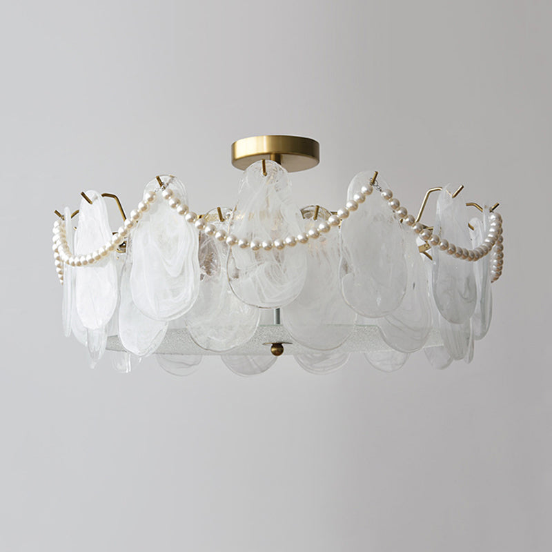 Contemporary Ceiling Lamp Creative Glass Flush Mount Light Fixture