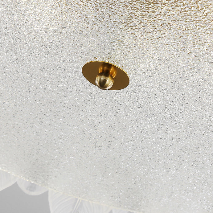 Contemporary Ceiling Lamp Household Glass Shade Flush Mount Light Fixture