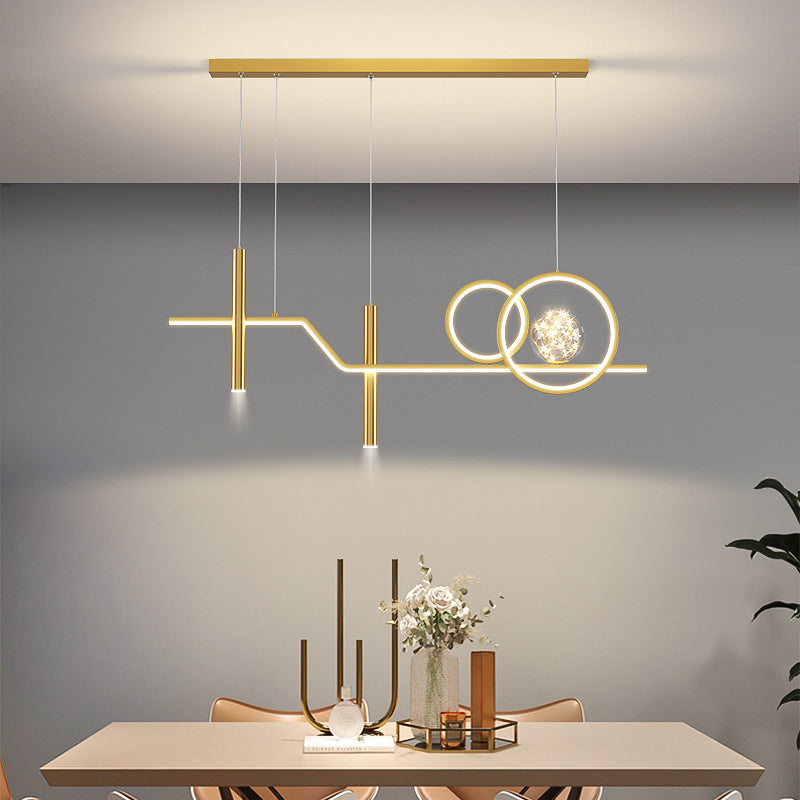 6-Lights Modern Style Island Pendants Metal Pendant Lights for Dining Room