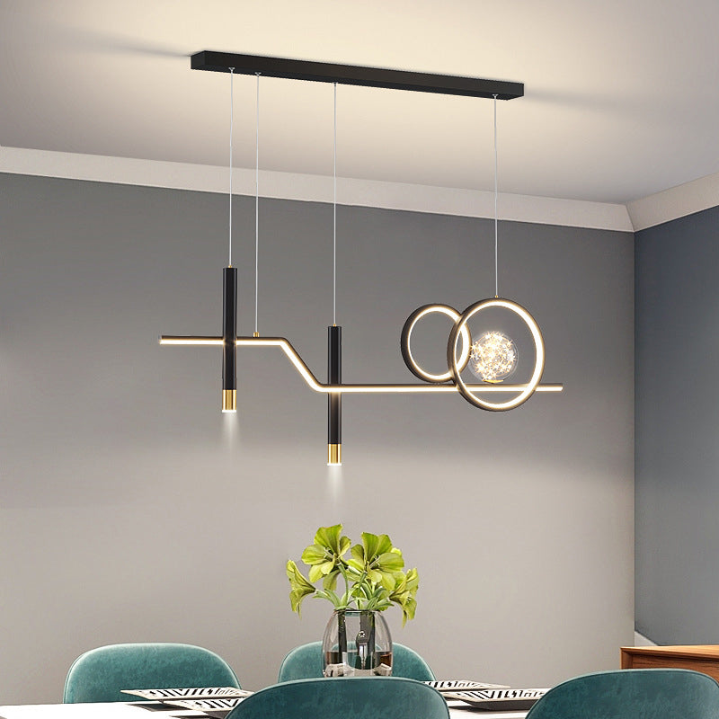 6-Lights Modern Style Island Pendants Metal Pendant Lights for Dining Room