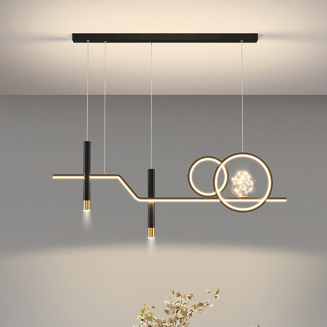 6-Lights Modern Style Island Pendants Metal Pendant Lights for Dining Room