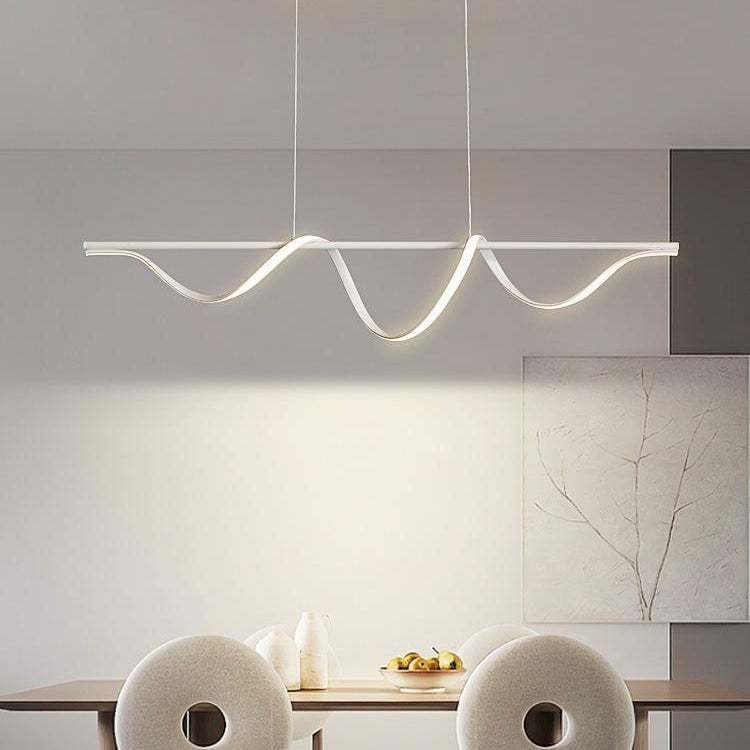 Modern Single White Kitchen Island Lighting LED Island Pendant Lighting
