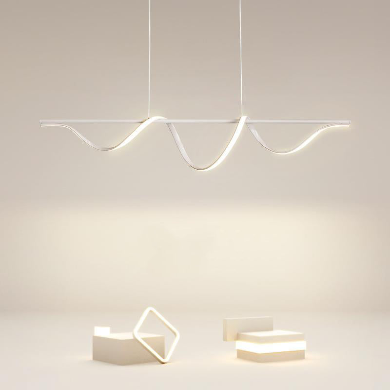 Modern Single White Kitchen Island Lighting LED Island Pendant Lighting