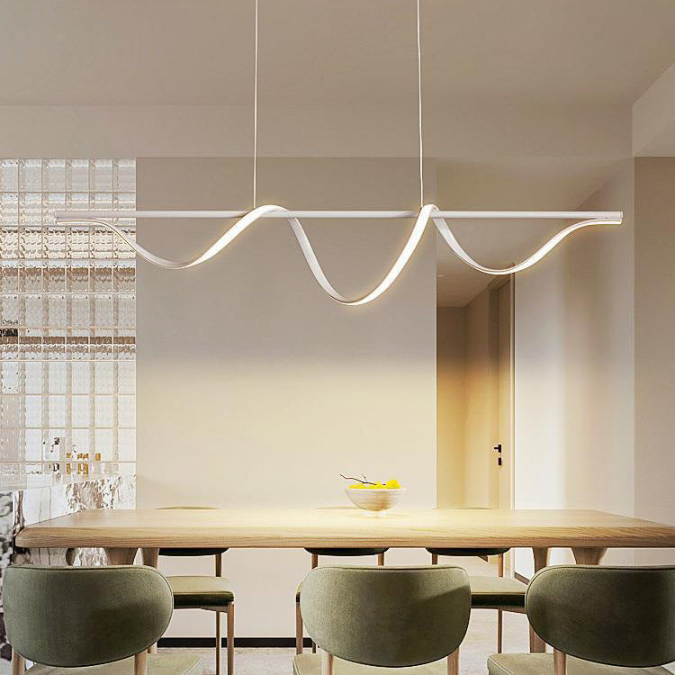 Modern Single White Kitchen Island Lighting LED Island Pendant Lighting