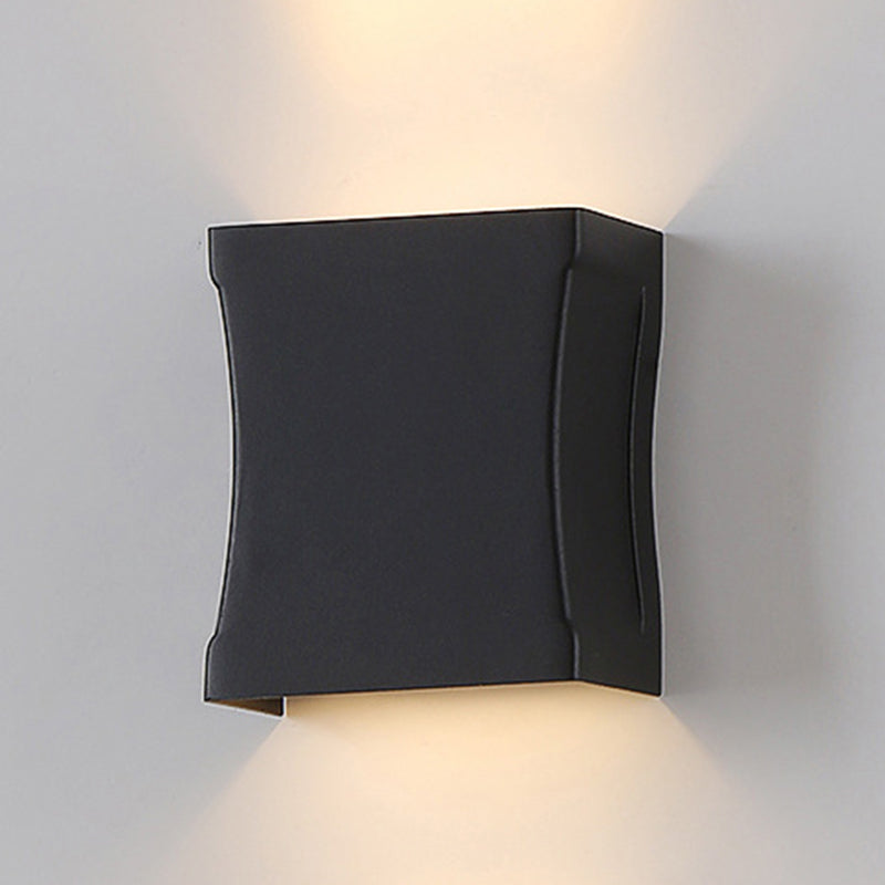 Modern Style Geometry Shape Wall Sconce Metal 2 Light Sconces for Outdoor