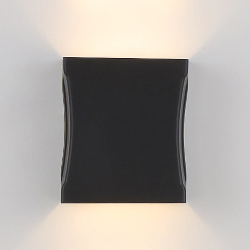 Modern Style Geometry Shape Wall Sconce Metal 2 Light Sconces for Outdoor