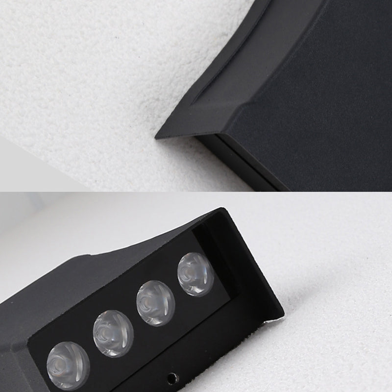 Modern Style Geometry Shape Wall Sconce Metal 2 Light Sconces for Outdoor