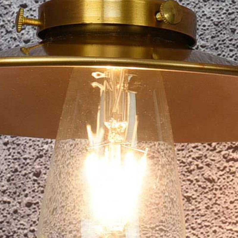 Industrial Style Cone Shape Wall Sconce Metal 1 Light Sconces for Bedroom