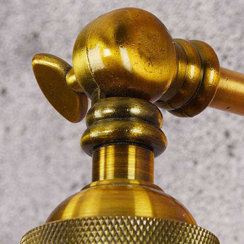 Industrial Style Cone Wall Sconce Metal 1 Light Sconces in Gold for Living Room
