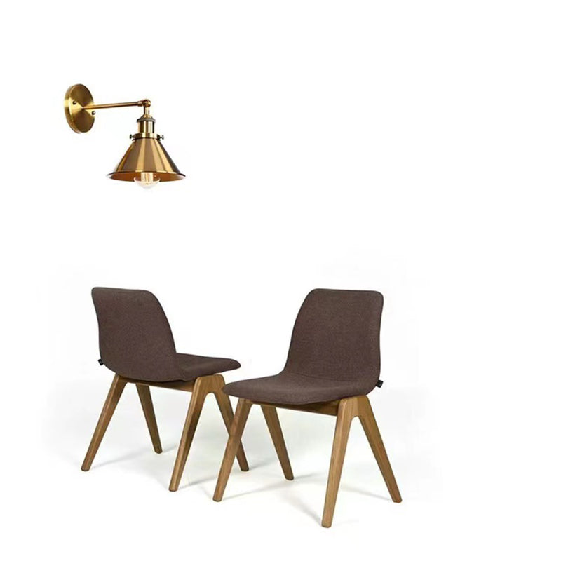 Industrial Style Cone Shape Wall Sconce Metal 1 Light Sconces in Gold