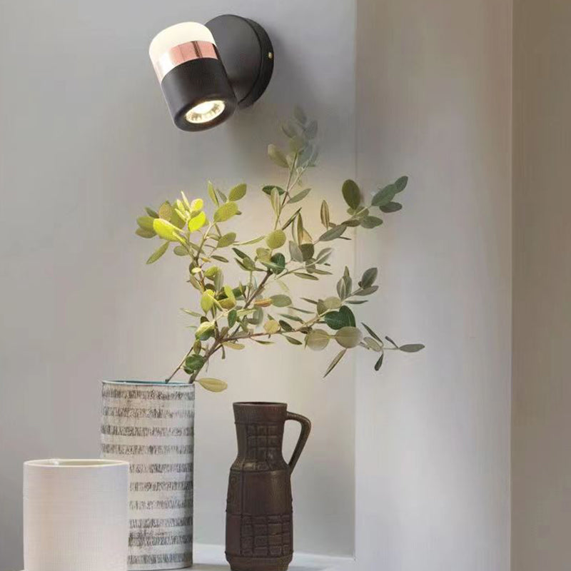 Shaded Wall Mount Light Fixture Simple Metal 1 Light Wall Mount Lamp
