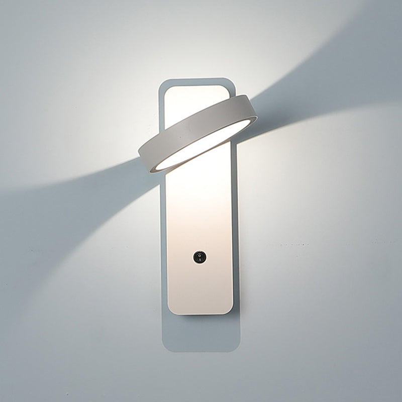 Metal Drum Wall Light Fixture Minimalist 1 Light Wall Lighting for Bedroom