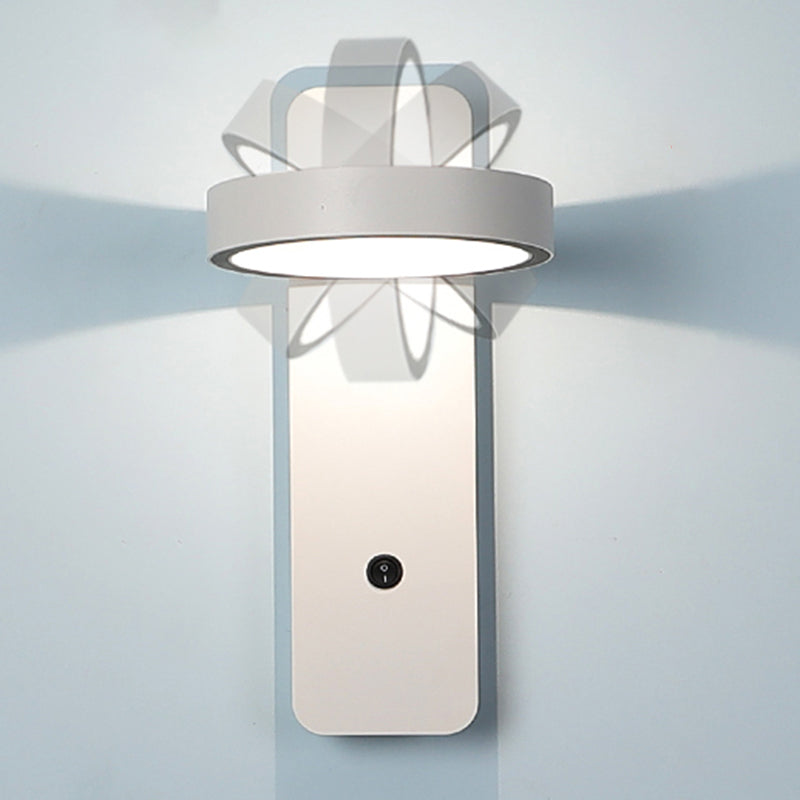 Metal Drum Wall Light Fixture Minimalist 1 Light Wall Lighting for Bedroom