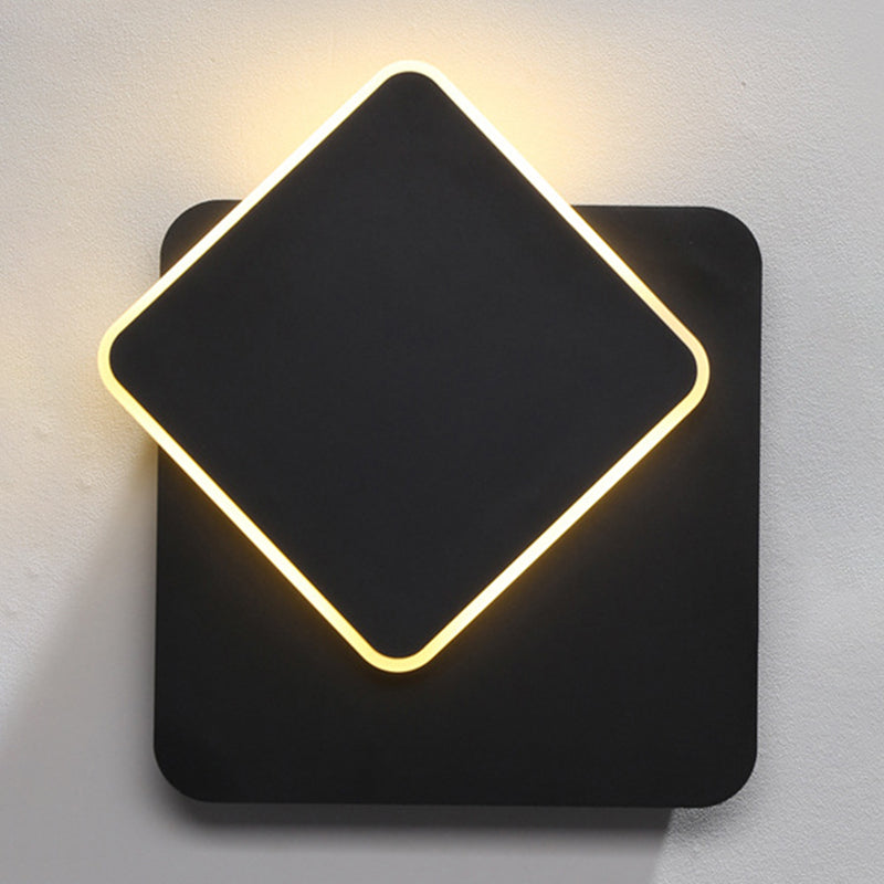 Modern Style Wall Sconce Metal 1 Light Sconces in Black / White