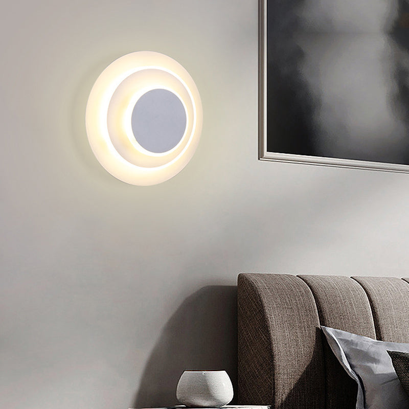 Contemporary Layered Wall Light Sconce Metal 3 Lights Flush Mount Wall Sconce
