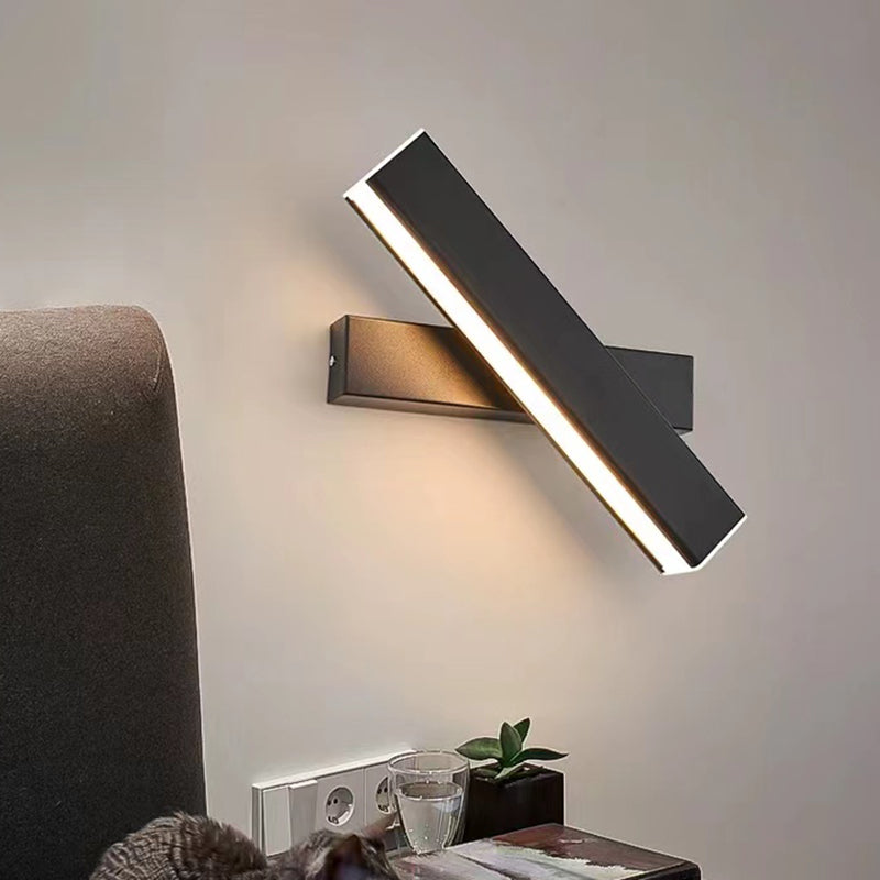 Linear Wall Mount Lighting Simple Metal 1 Light Wall Mounted Light for Bedroom