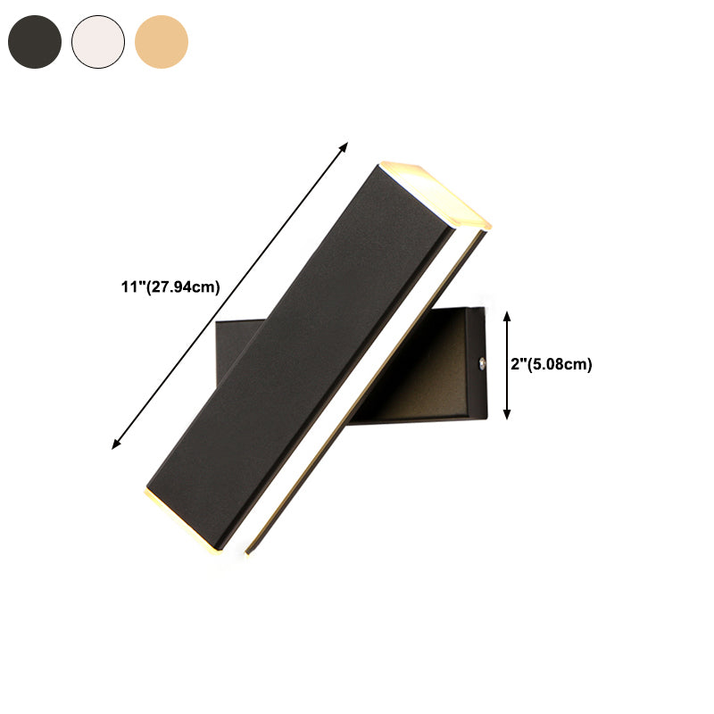 Linear Wall Mount Lighting Simple Metal 1 Light Wall Mounted Light for Bedroom