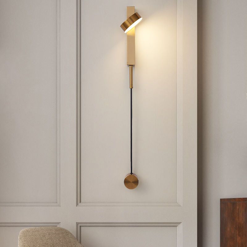 Modern Simple Metal Wall Light Circle Shape Rotatable Wall Lamp for Living Room