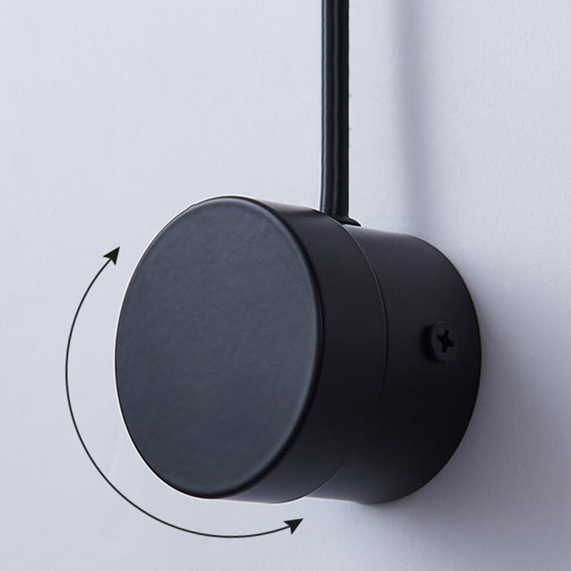 Modern Simple Metal Wall Light Circle Shape Rotatable Wall Lamp for Living Room
