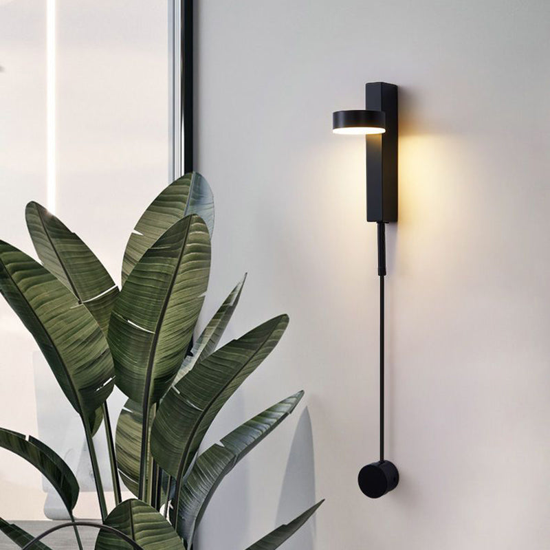 Modern Simple Metal Wall Light Circle Shape Rotatable Wall Lamp for Living Room