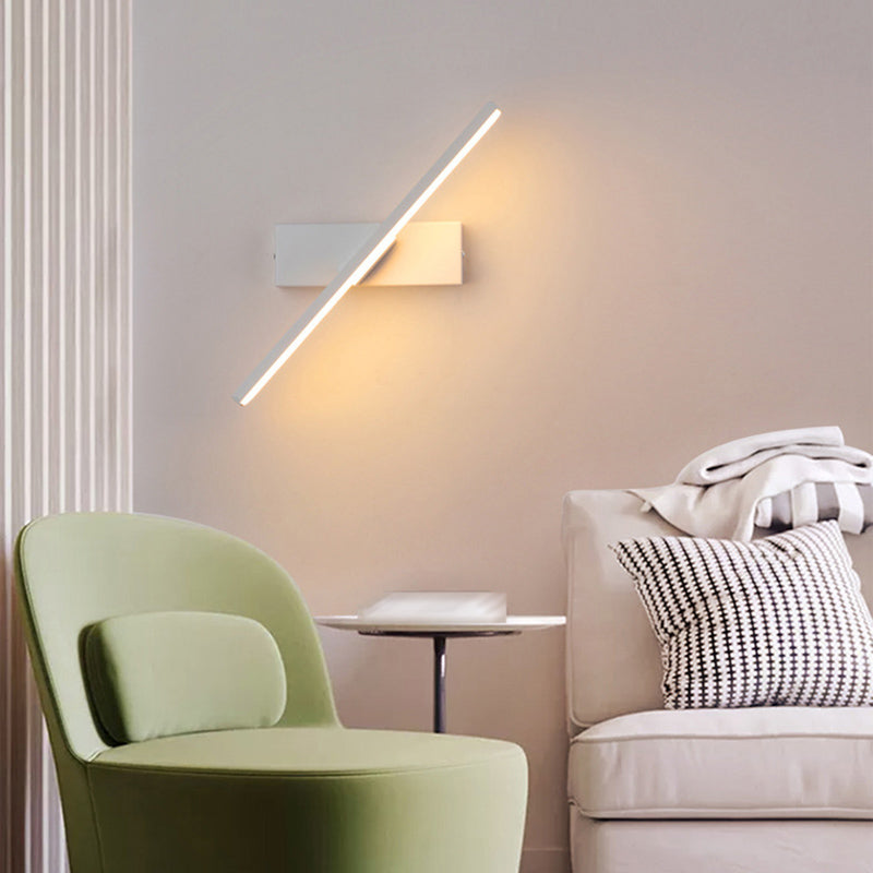 Modern Simple Aluminum Wall Light LED Strip Shape Rotatable Wall Lamp for Bedroom
