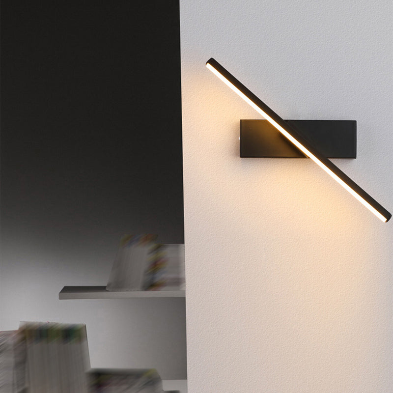 Modern Simple Aluminum Wall Light LED Strip Shape Rotatable Wall Lamp for Bedroom