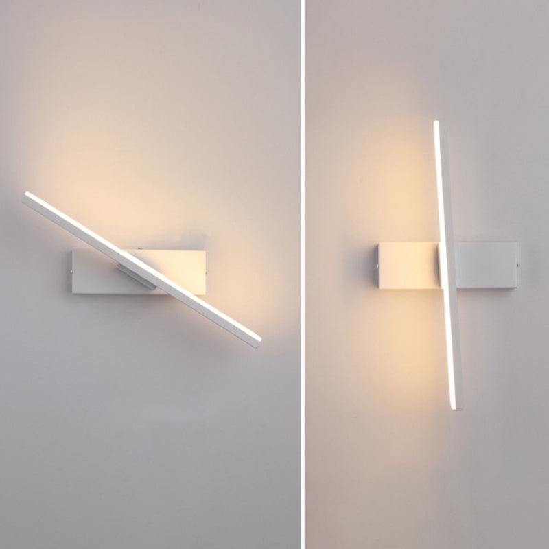 Modern Simple Aluminum Wall Light LED Strip Shape Rotatable Wall Lamp for Bedroom