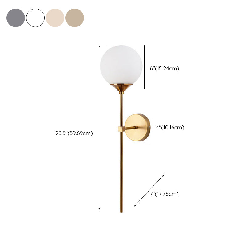 Modern Glass Wall Sconce Minimalist Metal Wall Light Fixture