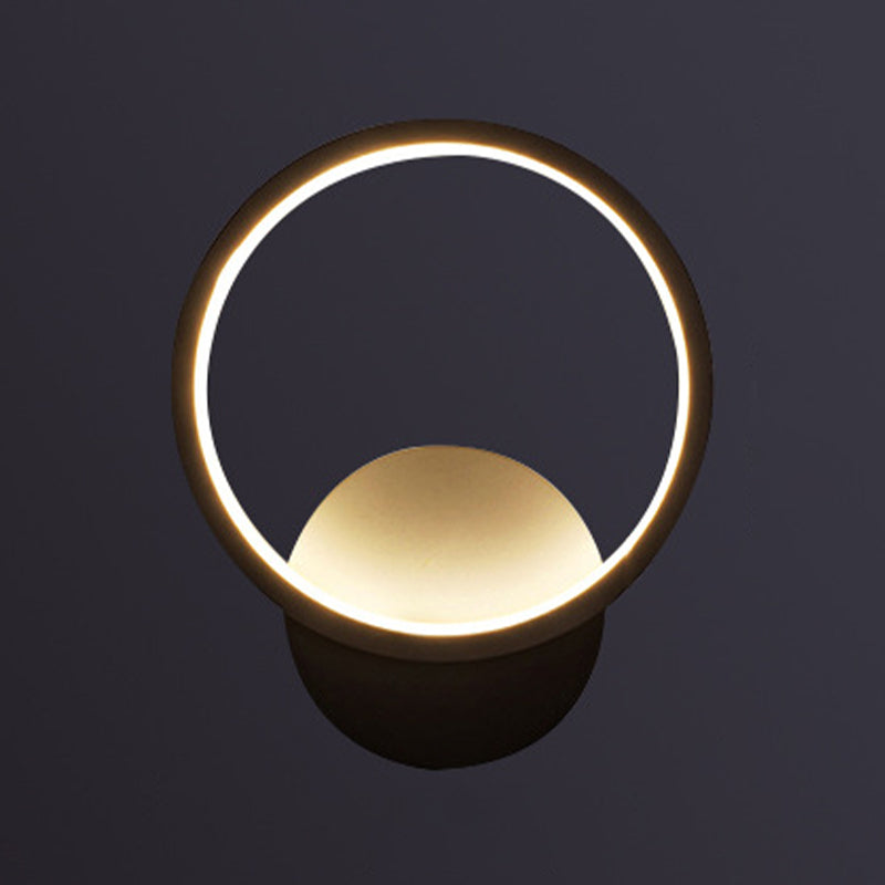 Metal Modern Wall Sconce Geometric Shape Wall Light with Silicone Shade for Bedroom