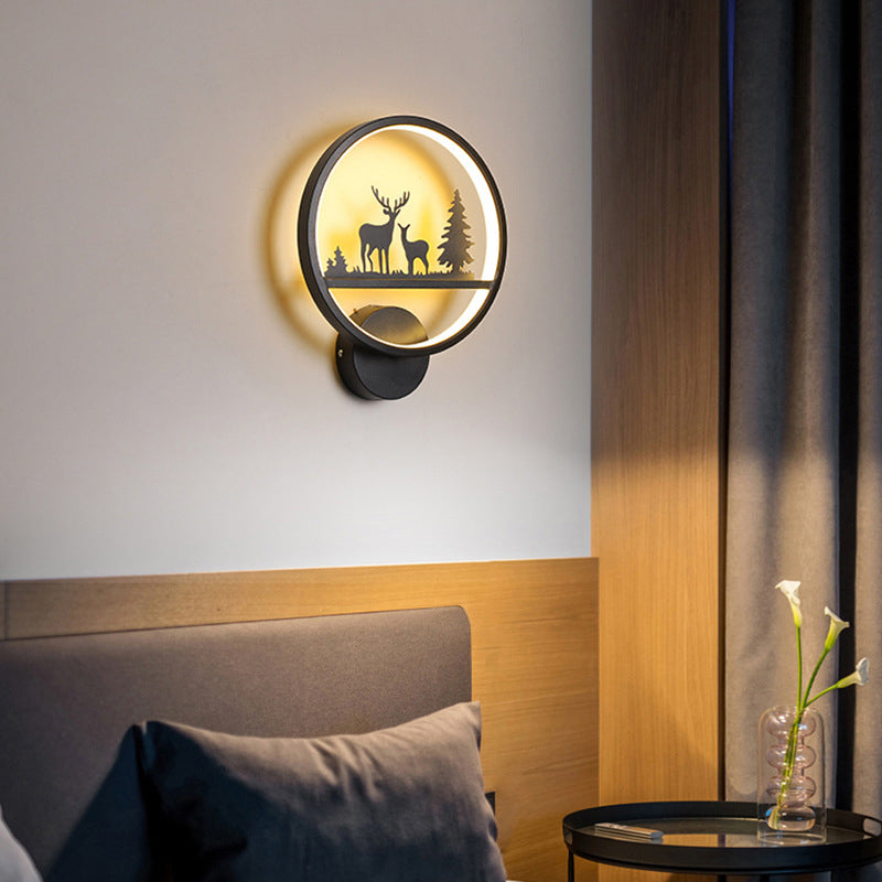 Metal Modern Wall Sconce Geometric Shape Wall Light with Silicone Shade for Bedroom