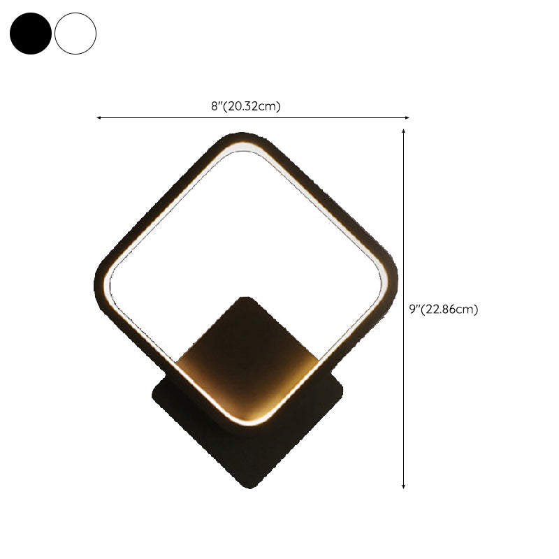 Metal Modern Wall Sconce Geometric Shape Wall Light with Silicone Shade for Bedroom