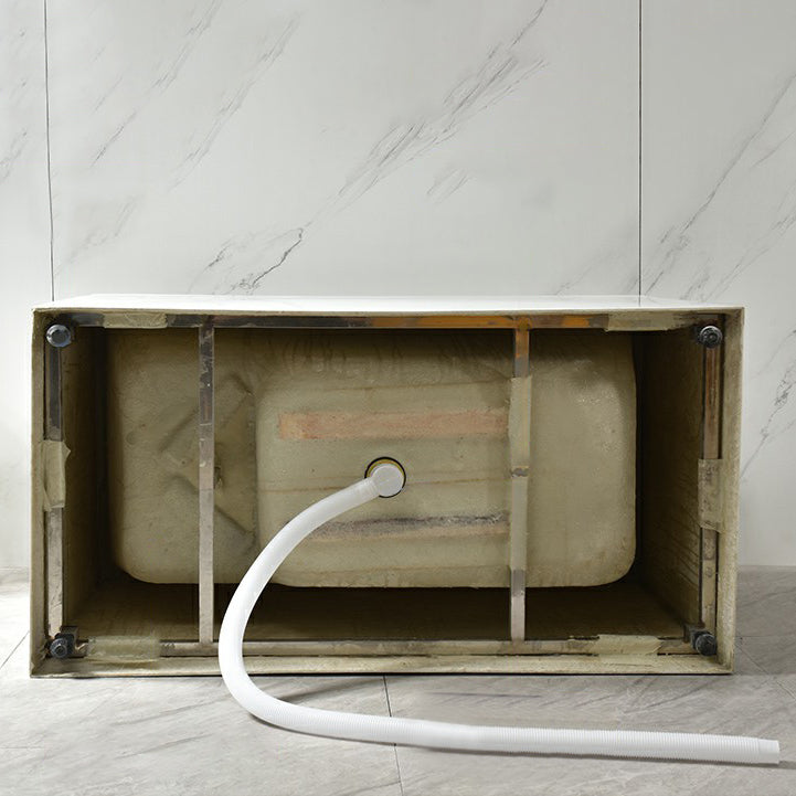 Acrylic Freestanding Bathtub Modern Rectangle Bathtub with Center Drain