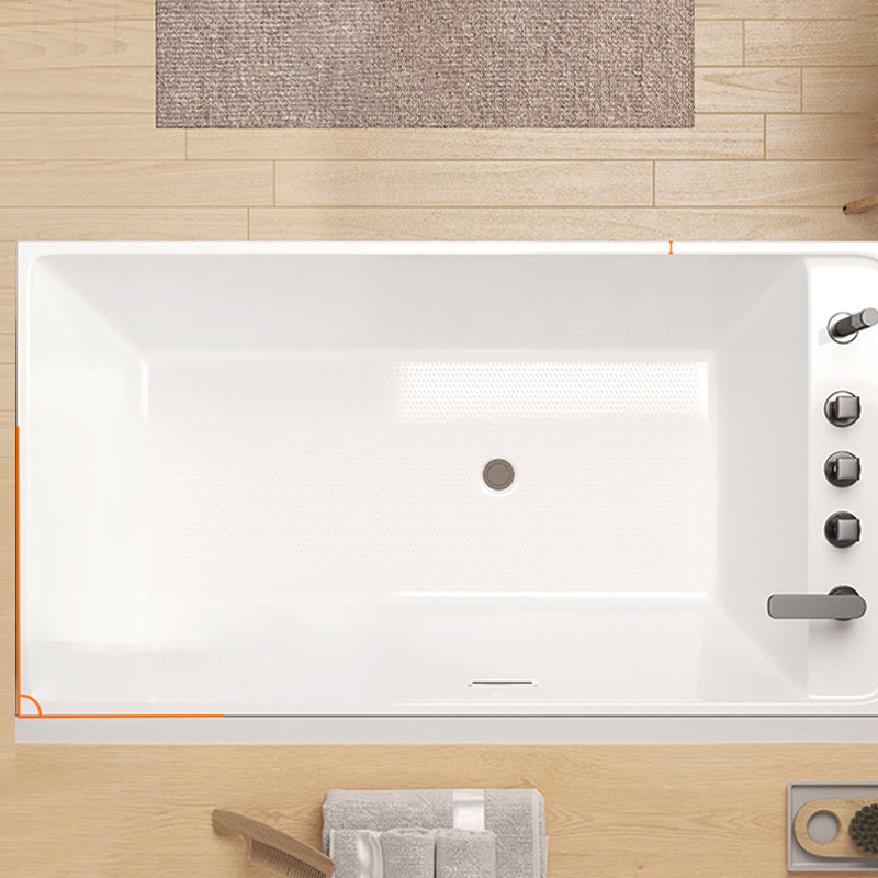 Rectangle Soaking Bathtub Freestanding Acrylic Bathtub with Faucet