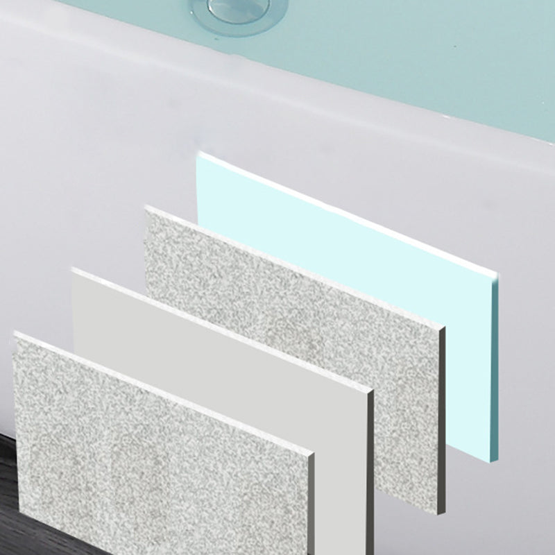 Acrylic Oval Bathtub with Overflow Trim White Soaking Tub with Drain