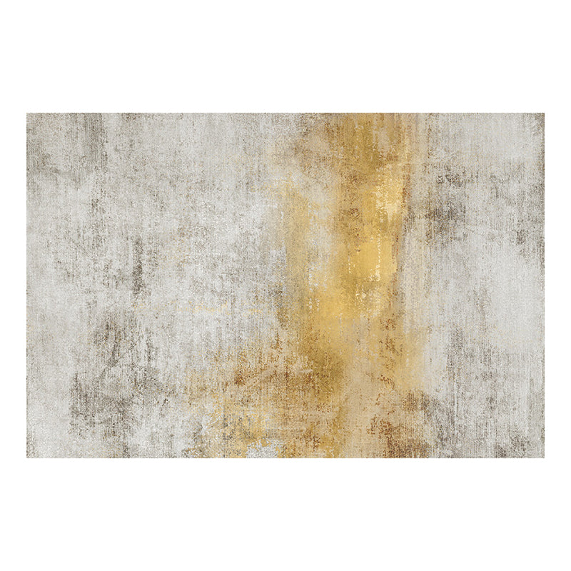 Gorgeous Gray Rug Polyester Graphic Rug Washable Rug for Living Room