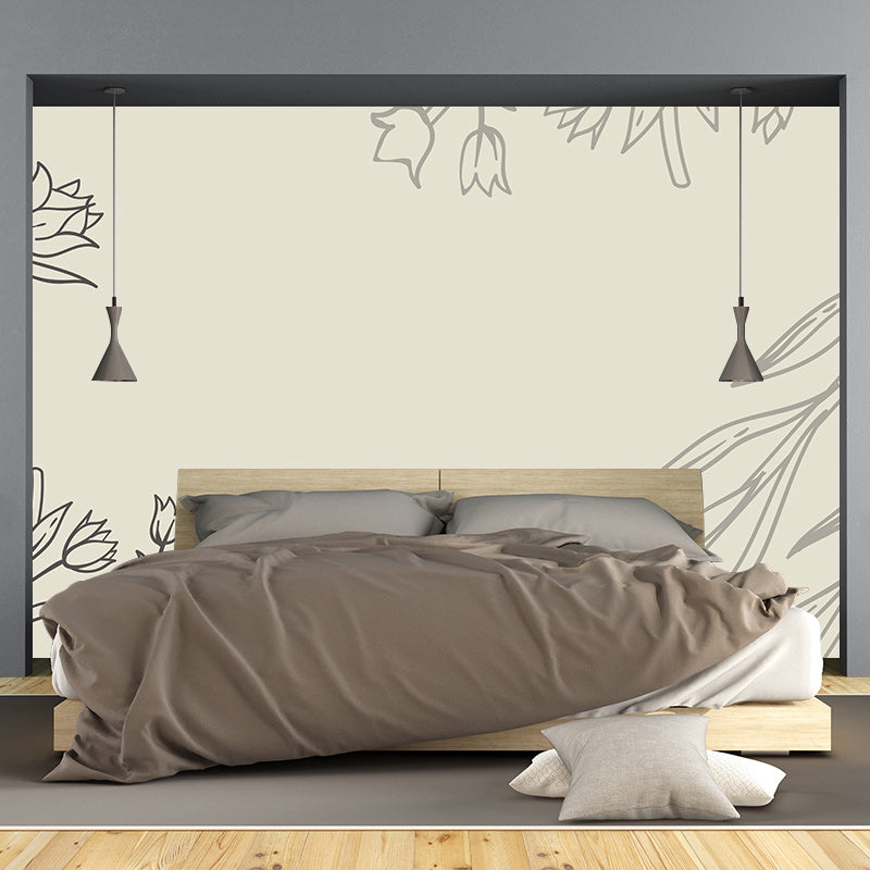 Minimalism Wallpaper Mildew Resistant Sleeping Room Wall Mural
